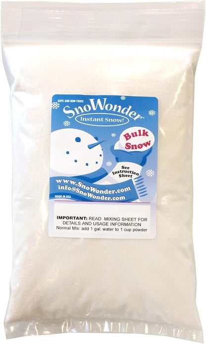 SNOWONDER Instant Snow Fake Artificial Snow - Ideal for Making Cloud Slime, Mix Makes 4 litres of Fake Snow