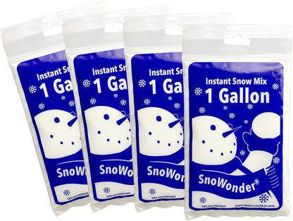SNOWONDER Instant Snow Fake Artificial Snow - Ideal for Making Cloud Slime, Mix Makes 4 litres of Fake Snow